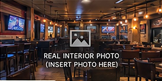 The dining room with TVs over the bar